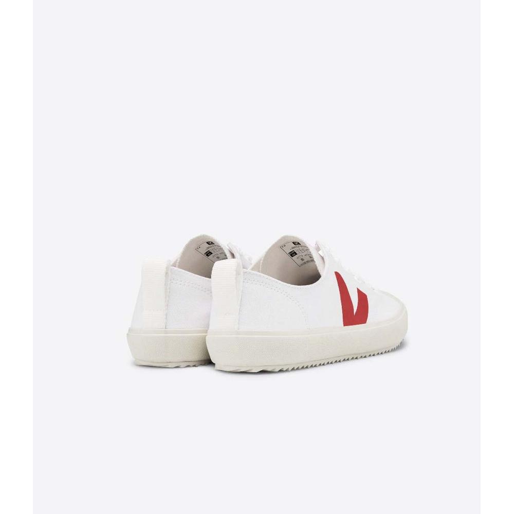 Veja NOVA CANVAS Men's Shoes White/Red | CA 249BEX